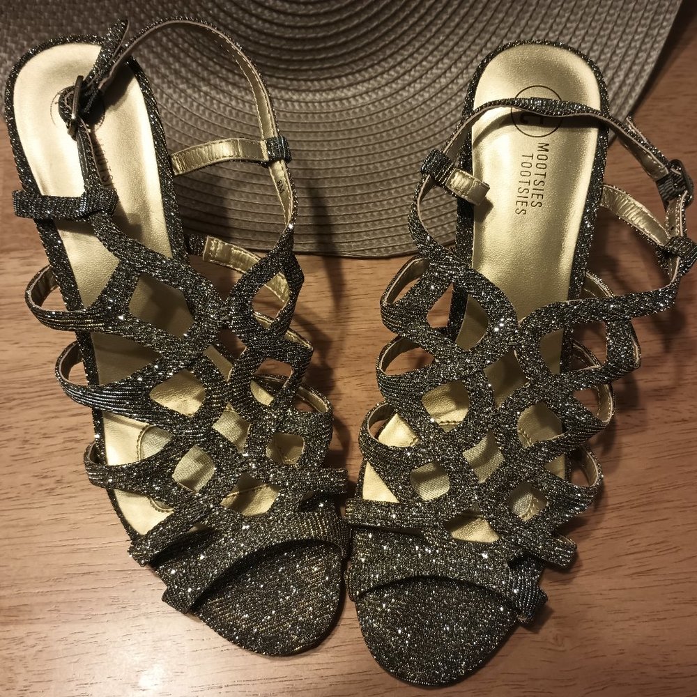 Mootsies Tootsies Black Glitter Women’s Shoes Size 8 M